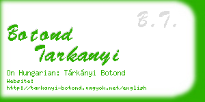 botond tarkanyi business card