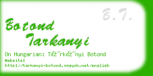 botond tarkanyi business card